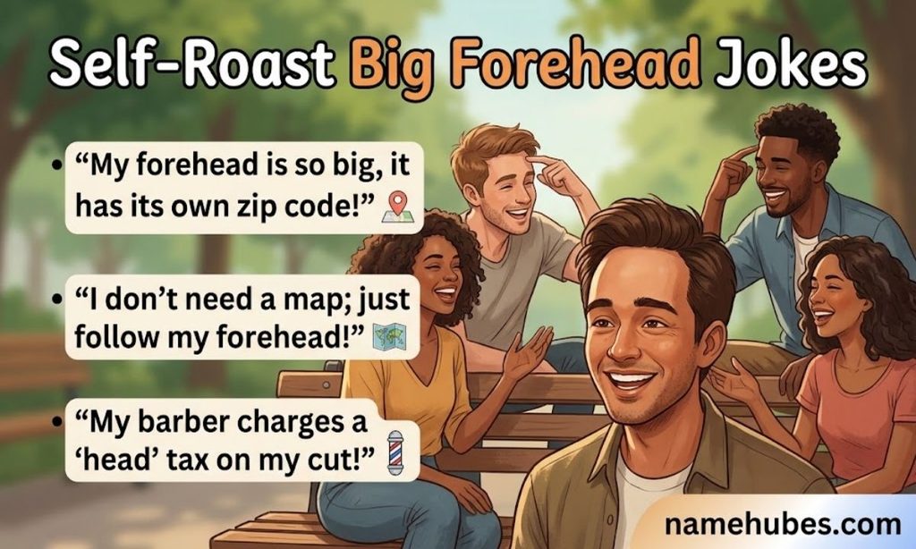 self-roast-big-forehead-jokes