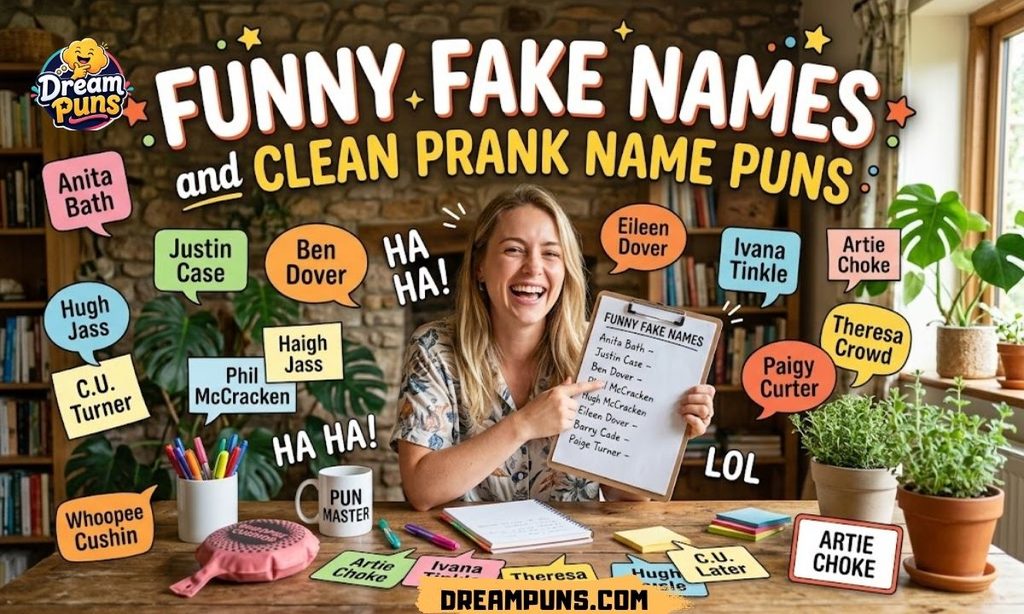 Funny Fake Names and Clean Prank Name Puns