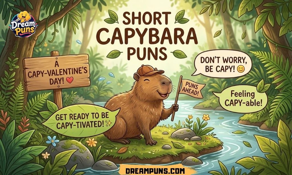 Short Capybara Puns