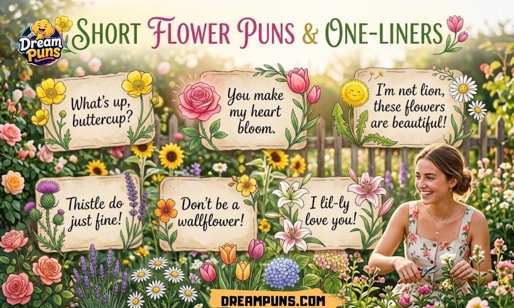 Short Flower Puns and One-Liners